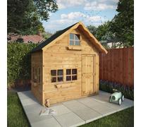 Waltons 7Ft X 5Ft Wendy House Double Storey Swiss Cottage Wooden Garden Playhouse