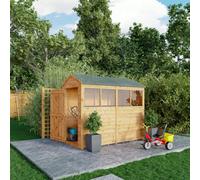 Waltons 8 X 4 Shiplap Apex Glass Glazed Modular Garden Storage Shed