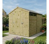 Waltons 8 X 6 Garden Security Shed Shiplap Tongue And Groove Single Door With Lock Discreet Windows