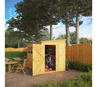 Waltons 8 X 6 Shiplap Pent Glass Glazed Modular Garden Storage Shed