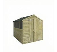 Waltons 8X6 Overlap Apex Garden Storage Shed Windows Double Door 8Ft X 6Ft