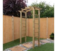 Waltons Bow Top Garden Arch, Pressure Treated Wooden Trellis Arch For Climbing Plants & Roses