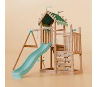 Waltons Climbing Frame & Step Up With Single Swing - Redwood Rise I