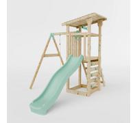 Waltons Wooden Swing Set with Slide - Outdoor Kids Climbing Frame with Single Swing & Toddler-Friendly Features | Pressure-Treated Timber Garden Playset for Children | Handmade in the UK
