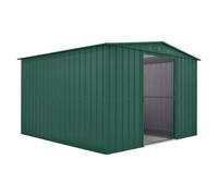 Waltons Globel 10 X 10 Apex Metal Storage Shed Sliding Doors - Green