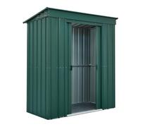 Waltons Globel 6 X 3 Metal Pent Garden Storage Shed Sliding Doors - Green