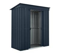 Waltons Globel 6 X 3 Metal Pent Garden Storage Shed Sliding Doors - Grey