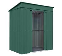 Waltons Globel 6 X 4 Metal Pent Garden Storage Shed Sliding Doors - Green