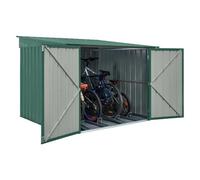 6x6 Globel Metal Bike Shed in Green