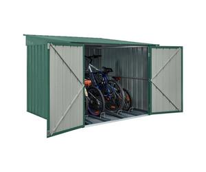 Waltons Globel 6 X 6 Metal Garden Bike Storage Locker - Green