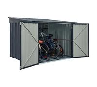 Waltons Globel 6 X 6 Metal Garden Bike Storage Locker - Grey