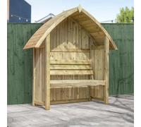 Waltons Pressure Treated Arch Top Arbour Seat Garden Outdoor Seating Trellis Sides