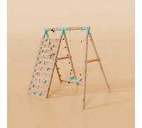 Waltons Single Swing Set With Climbing Wall - Shadowfern I