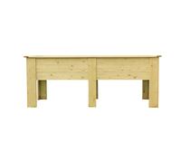WALTONS | Wooden Garden Planters | Pressure Treated Timber Plant Troughs | Freestanding | Rectangular Planting Pot | Slatted Base | 15 Year Anti Rot Guarantee | (1.8m Planter)