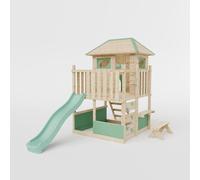 Waltons Wooden Outdoor Kids LittleSummit Large Tower Playhouse & Toddler-Friendly Features | Pressure-Treated Timber Garden Playset for Children | Handmade in the UK