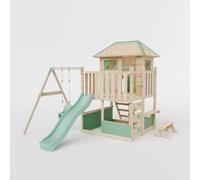 Waltons Wooden Outdoor Kids LittleSummit Large Tower Playhouse with Swing & Toddler-Friendly Features | Pressure-Treated Timber Garden Playset for Children | Handmade in the UK