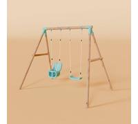 Waltons Wooden Swing Set - Outdoor Kids 2 Swings & Toddler-Friendly Features | Pressure-Treated Timber Garden Playset for Children | Handmade in the UK
