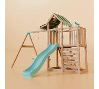 Waltons Wooden Swing Set with Slide - Outdoor Kids Climbing Frame with 2 Swings & Toddler-Friendly Features | Pressure-Treated Timber Garden Playset for Children | Handmade in the UK