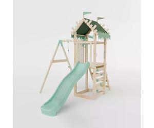 Waltons Wooden Swing Set with Slide - Outdoor Kids Climbing Frame with Baby Swing & Toddler-Friendly Features | Pressure-Treated Timber Garden Playset for Children | Handmade in the UK