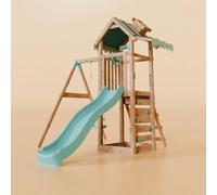 Waltons Wooden Swing Set with Slide - Outdoor Kids Climbing Frame with Single Swing & Toddler-Friendly Features | Pressure-Treated Timber Garden Playset for Children | Handmade in the UK