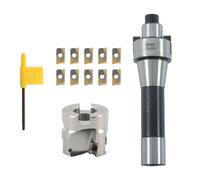 waltyotur 10pcs APMT1604 Carbide MT2-FMB22 Face Mill Holder + 400R-50-22 CNC Lather End Milling Cutter + Shank Indexable End Mill