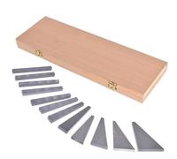 waltyotur 12 Pcs Precision Angle Block Set Machinist Tool Angle Gauge Block 1/4°- 30°Lathes Milling Ground Gauge Angle Calibration Gage Inspection Block Set