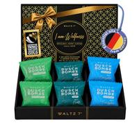 WALTZ 7 Shower Steamers for Men, 6 Aromatherapy Shower Bombs with Essential Oils, Spruce, Eucalyptus and Rosemary Mint, Men's Gift Set for Birthday and Christmas, Made in EU
