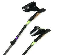 WALX Carbon Pro Impulse Nordic Walking Poles - Lightweight Adjustable Poles for Nordic Walkers, Carbon Lower Shaft, 15° Ergonomic Grip for Comfort & Performance (117-130cm)