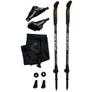 WALX R-Evolution Nordic Walking Poles, Compact 3-Part Travel Poles, Lightweight & Durable, Made by Fizan