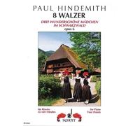 Walzer Opus 6 Paul Hindemith Book [Softcover] Piano, 4 Hands Schott Music