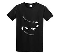 Wamake I'm A Leaf On The Wind Watch How I Soar T-Shirt Graphic Top Printed Tee Shirt for Men BlackL