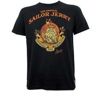 Wamake Sailor Jerry Tattoo Neptune T Shirt Mens Round Neck Short Sleeves Casual Black L
