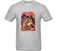 Wamake The Last Dragon Poster T Shirt for Men Grey M