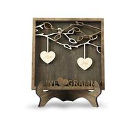 Wamantic Personalised Wooden Plaque - Custom 2-9 Names Family Tree Frame Engraved Wooden Desk Plaque Thoughtful Custom Gift for Mum Grandma Mother's Day (2-names)