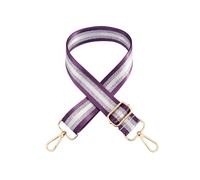 Wambere Adjustable Shoulder Strap Length 80-130 cm, 3.8 cm Wide Bag Strap, Replacement Strap for Handbags, Shoulder Strap with Carabiner, DIY Bag Accessories, for Shoulder Bags, Purple Gold Buckle