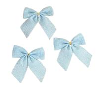 Wambere Pack of 10 Bows Christmas Tree, Christmas Bow, Decorative Bow, Bell, Christmas Tree Decoration, Decorative Bows Decoration for Christmas Tree Decorations, Wedding, Birthday, Christmas, Blue