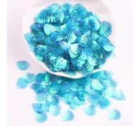 Wambere Pack of 360 Shell Sequins, Blue A, 13 mm