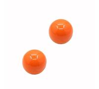Wambere Pack of 6 Cupboard Knobs, Ball Shape, Ceramic Knob, Dresser Knob, Spherical Single Hole Handle, Vintage Cupboard Knob, Furniture Knob, for Furniture Decoration, Orange