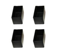 Wambere Pack of 8 rectangular chair leg caps, rectangular chair stoppers, protective caps for chair legs, non-slip floor, thickened chair leg covers, for protection of floors, black, 25 x 35 mm