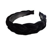 Wambere Velvet Headband, Women's Twist Hair Band, Hair Accessories, Women's Headband, Twisted Knotted Headbands, Headpiece for Daily Wear, Black A