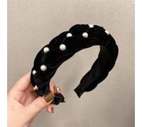Wambere Velvet Headband, Women's Twist Hair Band, Hair Accessories, Women's Headband, Twisted Knotted Headbands, Headpiece for Daily Wear, Black D