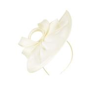 Wambere Women's Fascinator Hats Women Vintage Veil Headband Flower Mesh Headpiece Bridal Hair Accessories Fascinators Hat Headband Headpiece for Wedding Tea Party Cocktail Jockey Club Cream