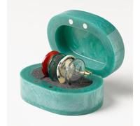 Wambooka Artisan Resin guitar Picks Set with Mother-of-Pearl/Emerald Case Ultra-Light Thick Guitar and Bass Picks Luxury Box (Emerald)