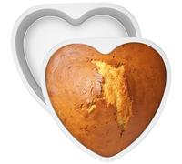 WAMEITF 2 Pcs Heart Shape Cake Pan, 10 Inches Nonstick Easy to Take Off, Cheesecake Molds, Non Stick Heart Shape Cake Pans for Baking, Bakeware Wedding Birthday Christmas Party