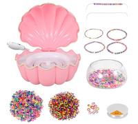WAMEITF Bracelet Bead Spinner, Electric Beading Machine, Beading Needle, Assorted Colored Beads, Adjustable Speed, Clay Bead Spinner for Waist Beads, Bracelet, Necklace