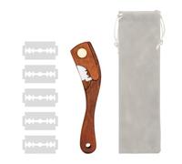 WAMEITF Bread Cutter with Knife Sheath 5 Blades, Bread Scoring Knife with Ergonomic Wood Handle, Stainless Steel Baking Dough Cutter for Bakers