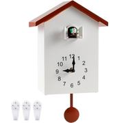 WAMEITF Cuckoo Clock,Cuckoo Wall Clock with Bird Tweeting Sound, Hanging Bird Clock,Battery Operated Minimalist Decorative Wall Clock for Home Living Room