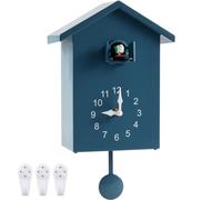 WAMEITF Cuckoo Clock,Cuckoo Wall Clock with Bird Tweeting Sound, Hanging Bird Clock,Battery Operated Minimalist Decorative Wall Clock for Home Living Room
