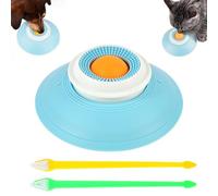 WAMEITF Dog Lick Ball Bowl with Toothbrushes, Non Slip Base, Suction Cups, Anxieties Relief, Dog Licking Ball, 2 In 1 Slow Feeding Toy Toothbrush Set, Cat Toy Feeder, Lick Sphere for Dogs