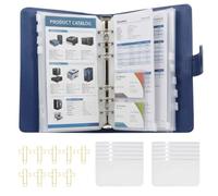 WAMEITF JW Ministry Organizer, Tract Holder with Transparent Side Opening Pockets and Magnetic Closure, Small Storage Tract Holder for Jehovah Witness, Pioneers & Ministry Supplies(Blue)